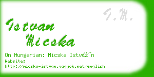 istvan micska business card